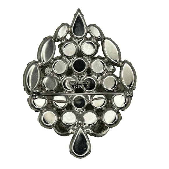 Eisenberg Ice Brooch/Pin Rhinestones Hollywood Glam Mid-Century Luxe - Picture 2 of 8